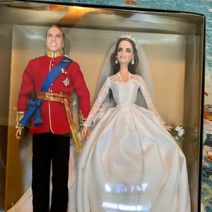 RARE LIMITED EDITION Prince William and Kate Barbie set NRFB